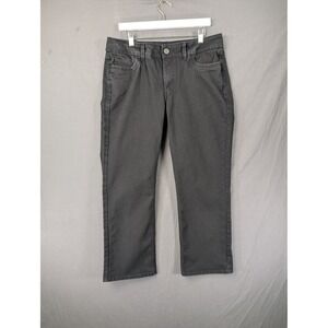Riders by Lee Womens 16P Black Mid Rise Straight Leg Crop Jeans